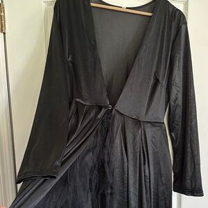 Elegant Black Long Sleeve cape or costume outfit